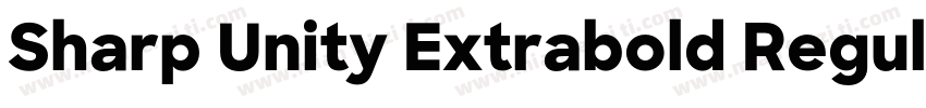 Sharp Unity Extrabold Regular字体转换